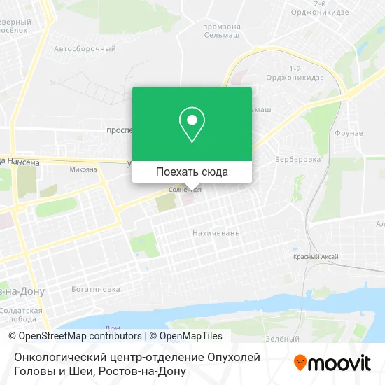 Карта Онкологический центр-отделение Опухолей Головы и Шеи