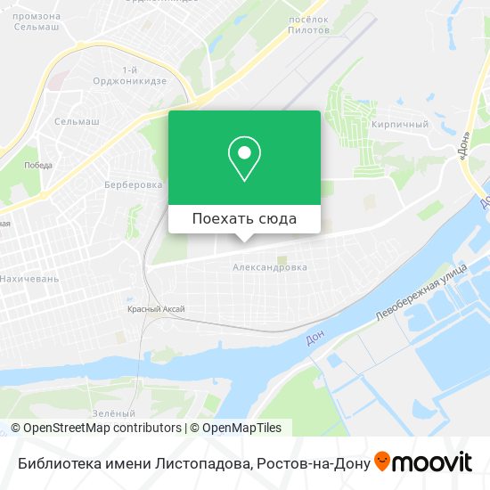 Карта Библиотека имени Листопадова