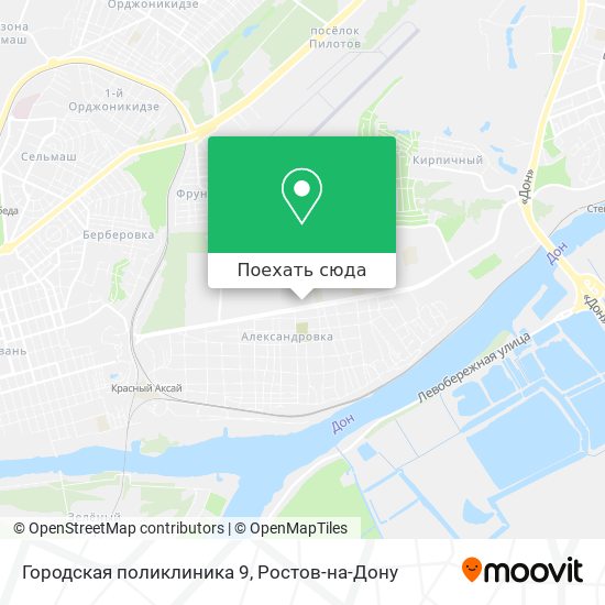 Карта Городская поликлиника 9