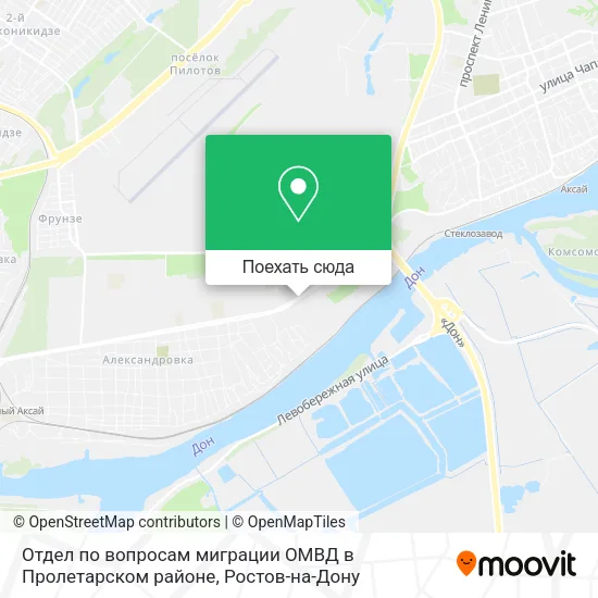 Карта Отдел по вопросам миграции ОМВД в Пролетарском районе