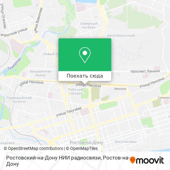 Карта Ростовский-на-Дону НИИ радиосвязи