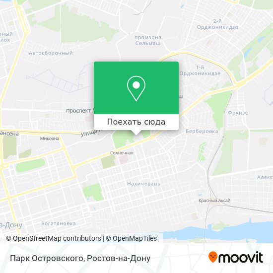 Карта Парк Островского