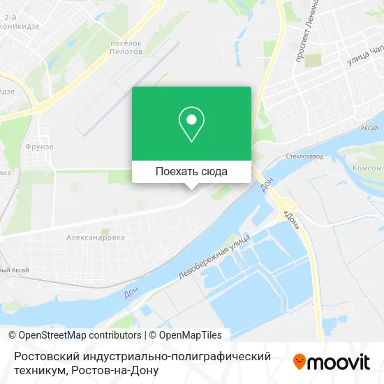 Карта Ростовский индустриально-полиграфический техникум
