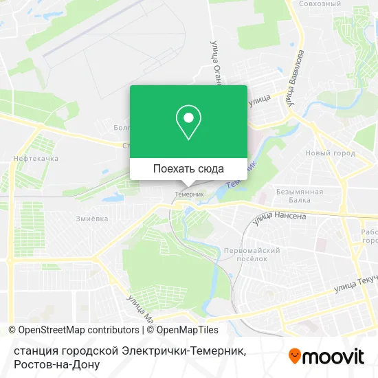 Карта станция городской Электрички-Темерник