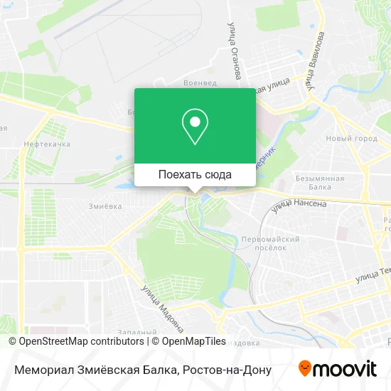 Карта Мемориал Змиёвская Балка