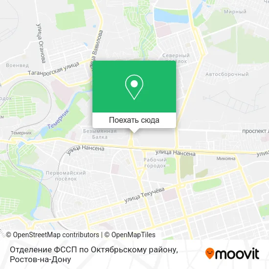 Карта Отделение ФССП по Октябрьскому району