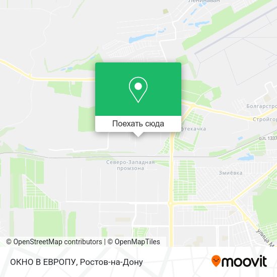 Карта ОКНО В ЕВРОПУ