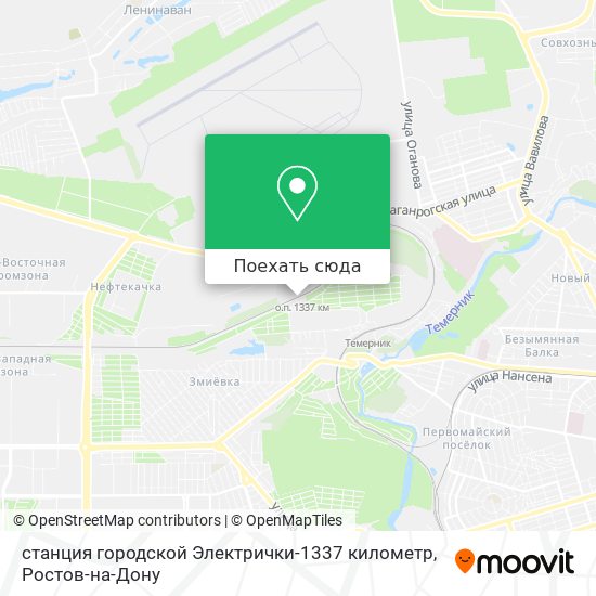 Карта станция городской Электрички-1337 километр