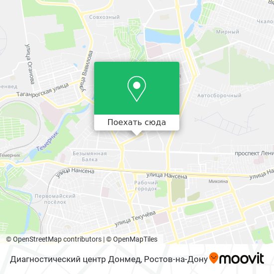 Карта Диагностический центр Донмед