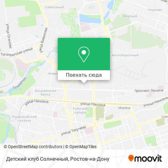 Карта Детский клуб Солнечный