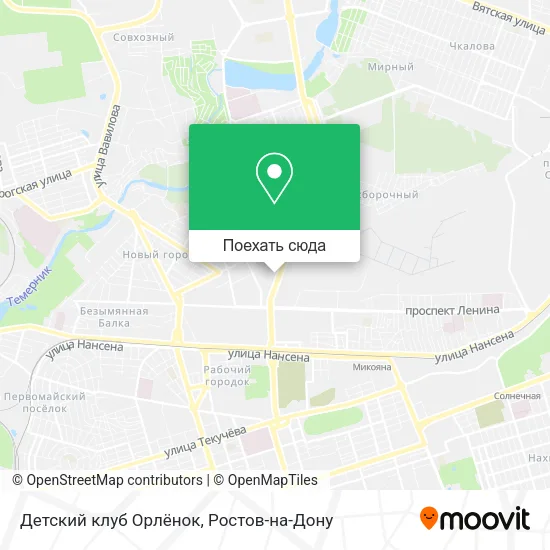 Карта Детский клуб Орлёнок