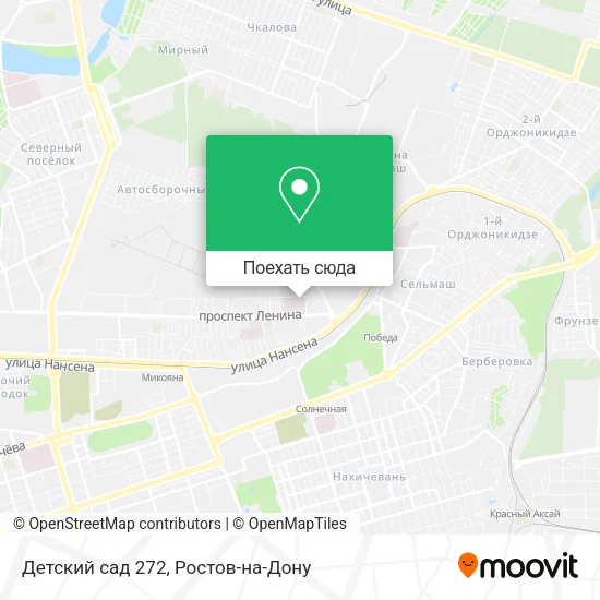 Карта Детский сад 272