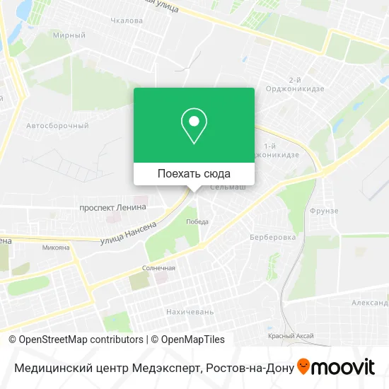 Карта Медицинский центр Медэксперт