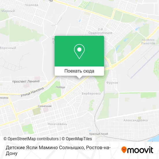Карта Детские Ясли Мамино Солнышко
