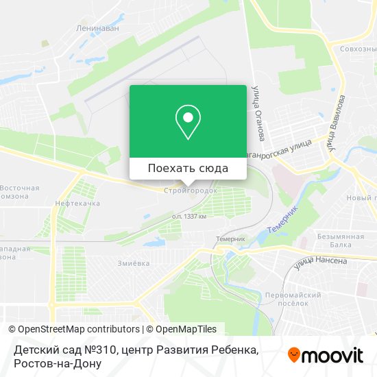 Карта Детский сад №310, центр Развития Ребенка