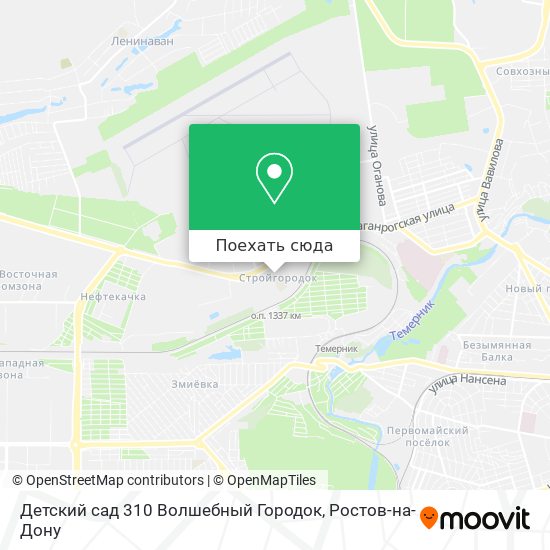 Карта Детский сад 310 Волшебный Городок