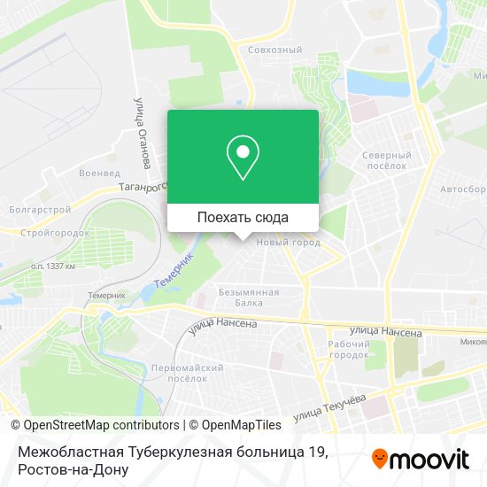 Карта Межобластная Туберкулезная больница 19