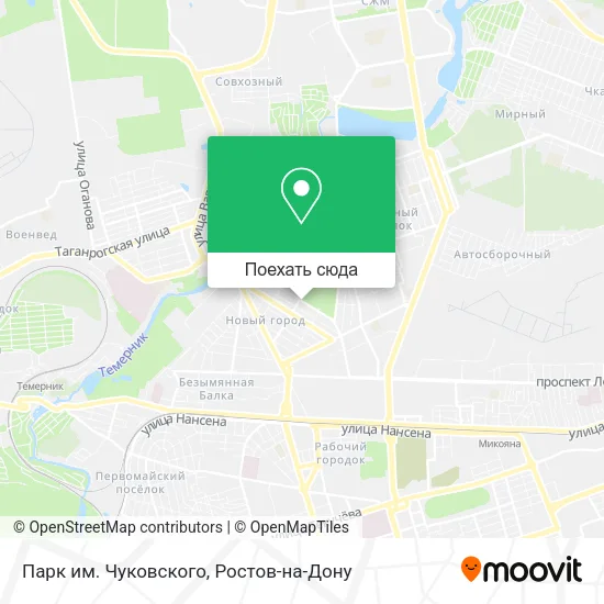 Карта Парк им. Чуковского