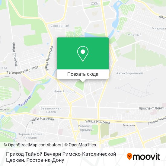 Карта Приход Тайной Вечери Римско-Католической Церкви