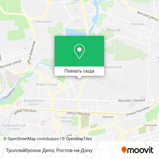 Карта Троллейбусное Депо
