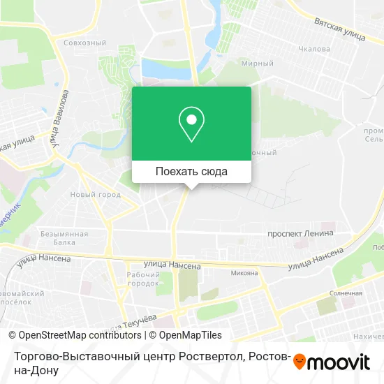 Карта Торгово-Выставочный центр Роствертол