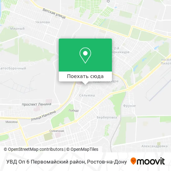 Карта УВД Оп 6 Первомайский район