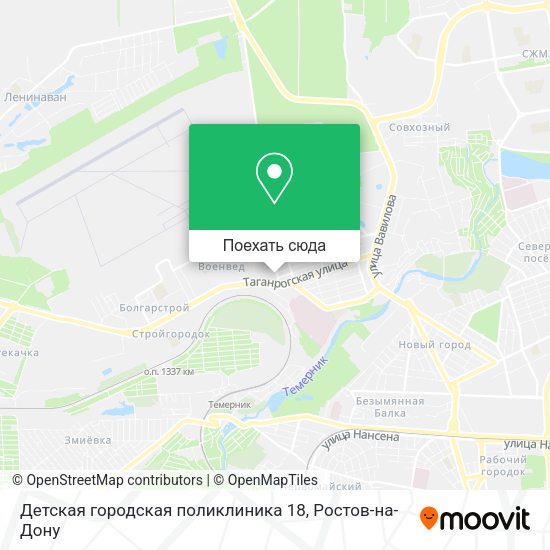 Карта Детская городская поликлиника 18