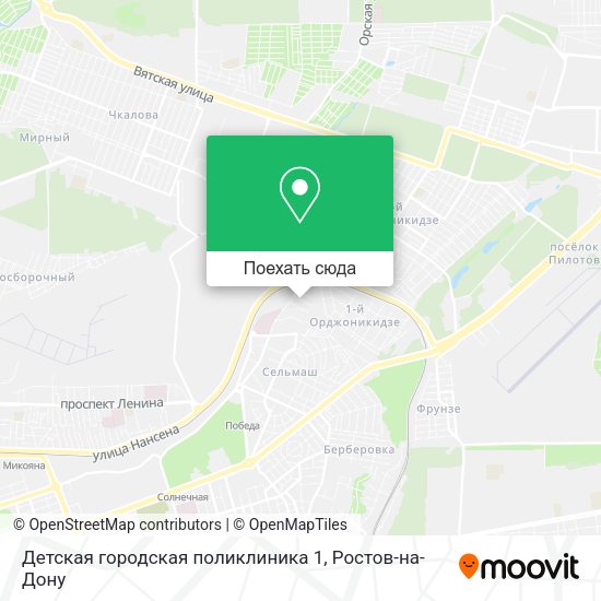 Карта Детская городская поликлиника 1