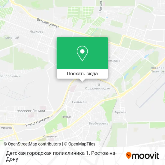 Карта Детская городская поликлиника 1