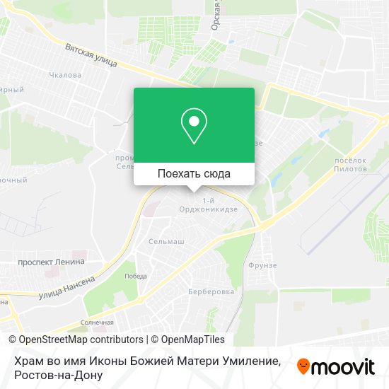 Карта Храм во имя Иконы Божией Матери Умиление