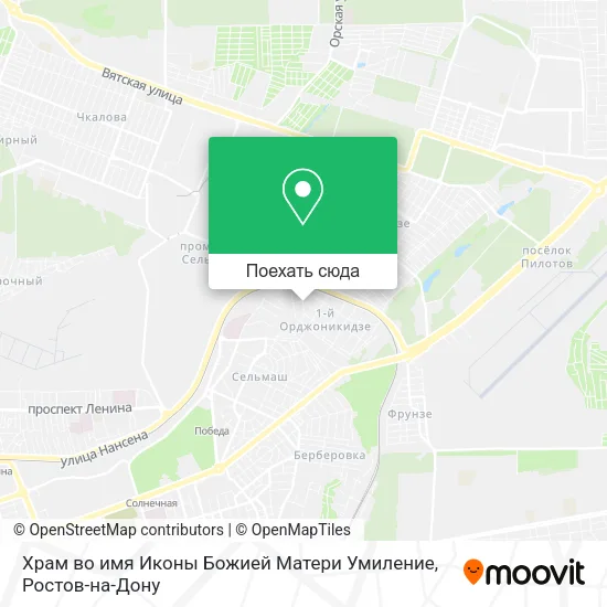 Карта Храм во имя Иконы Божией Матери Умиление