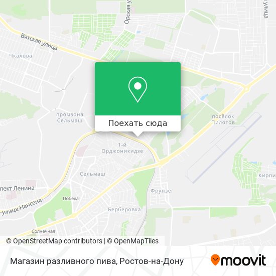 Карта Магазин разливного пива