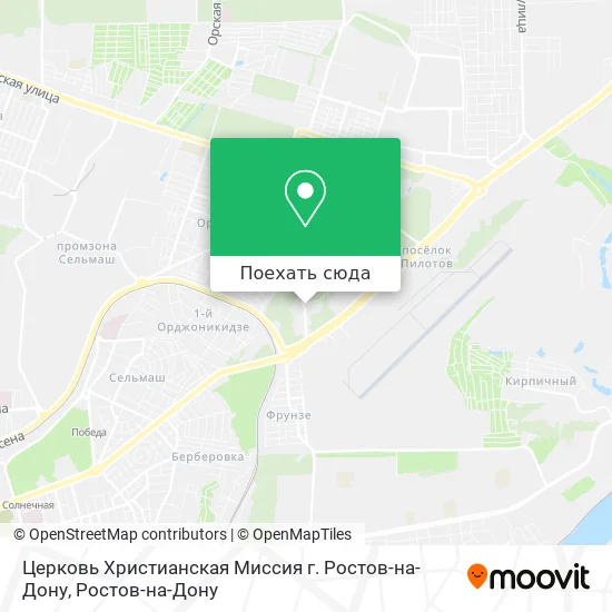Карта Церковь Христианская Миссия г. Ростов-на-Дону