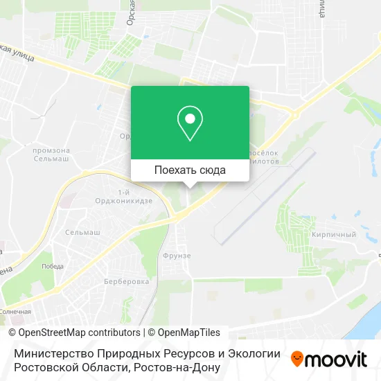 Карта Министерство Природных Ресурсов и Экологии Ростовской Области
