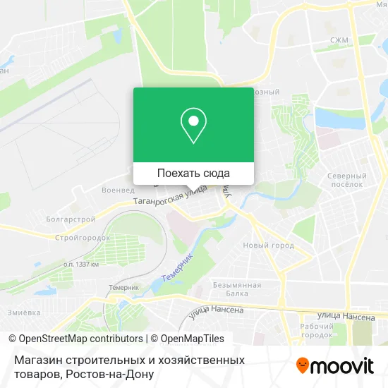 Карта Магазин строительных и хозяйственных товаров