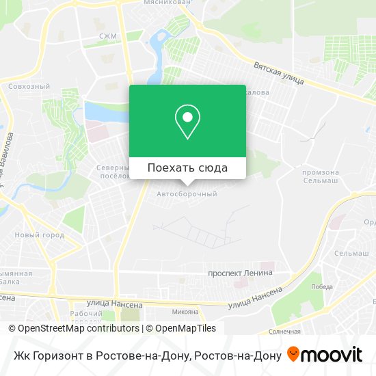 Карта Жк Горизонт в Ростове-на-Дону