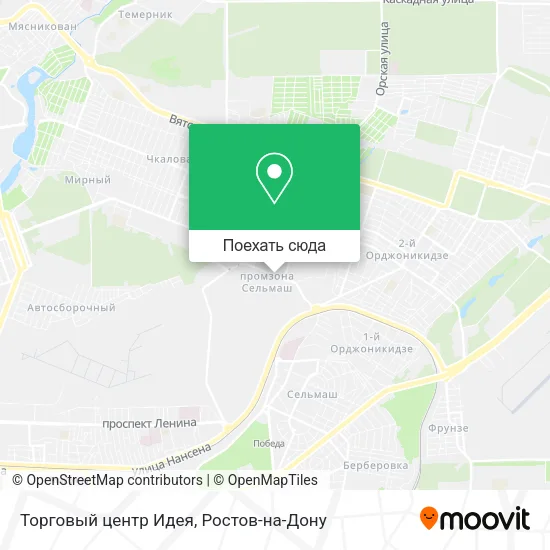Карта Торговый центр Идея