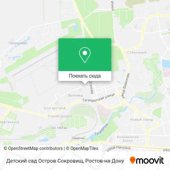Карта Детский сад Остров Сокровищ