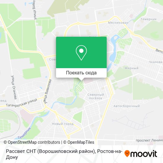 Карта Рассвет СНТ (Ворошиловский район)