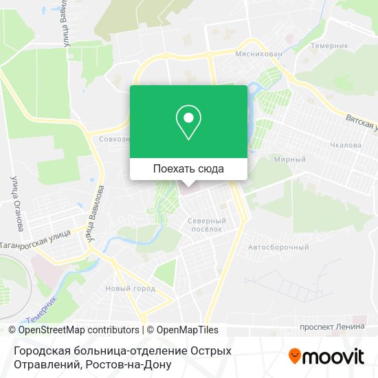 Карта Городская больница-отделение Острых Отравлений