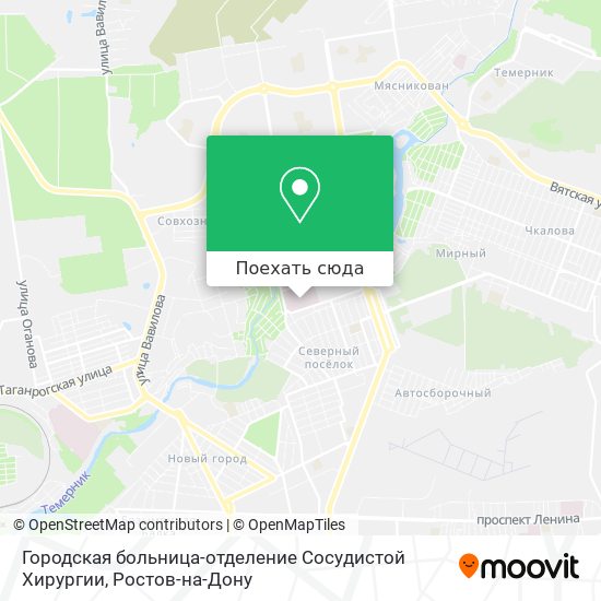 Карта Городская больница-отделение Сосудистой Хирургии