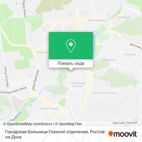 Карта Городская больница-Глазное отделение