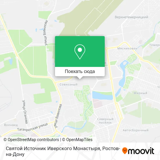 Карта Святой Источник Иверского Монастыря