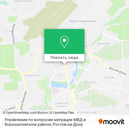 Карта Управление по вопросам миграции МВД в Ворошиловском районе