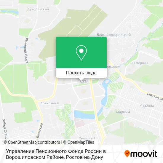 Карта Управление Пенсионного Фонда России в Ворошиловском Районе