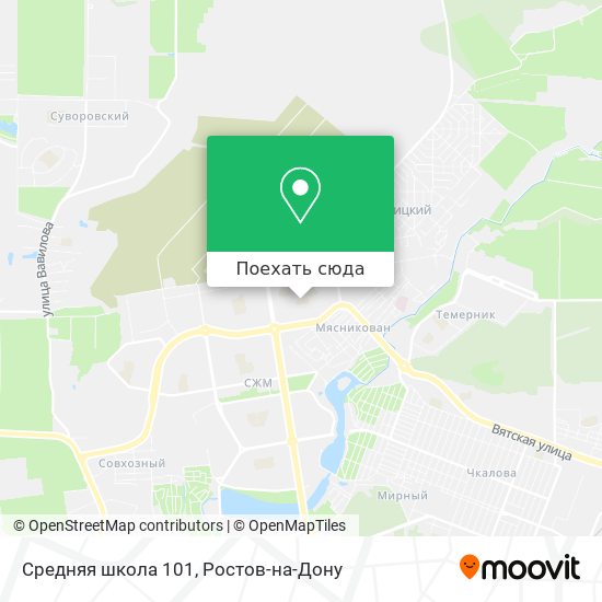 Карта Средняя школа 101