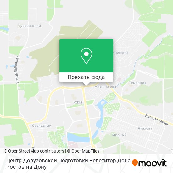 Карта Центр Довузовской Подготовки Репетитор Дона
