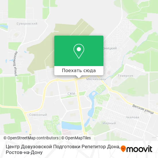 Карта Центр Довузовской Подготовки Репетитор Дона