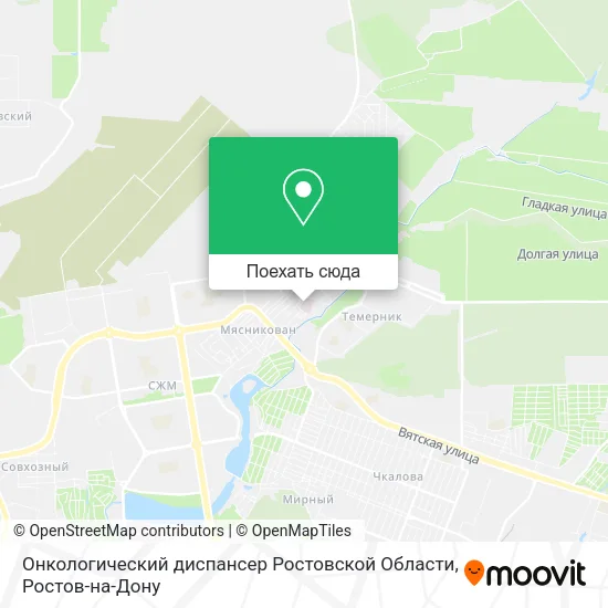 Карта Онкологический диспансер Ростовской Области