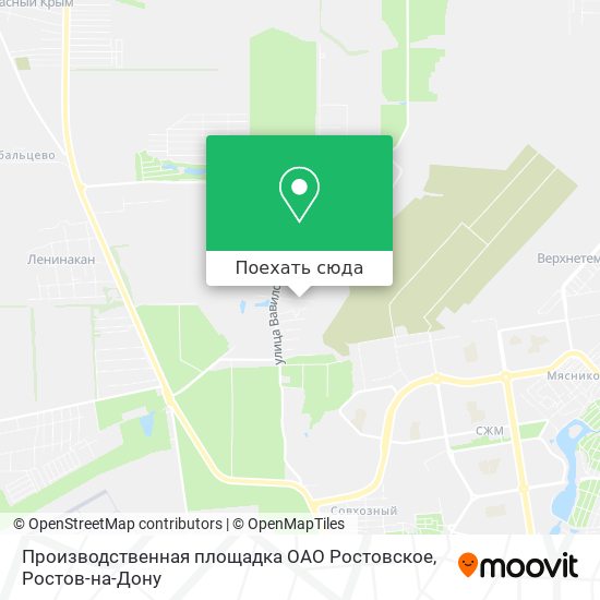 Карта Производственная площадка ОАО Ростовское